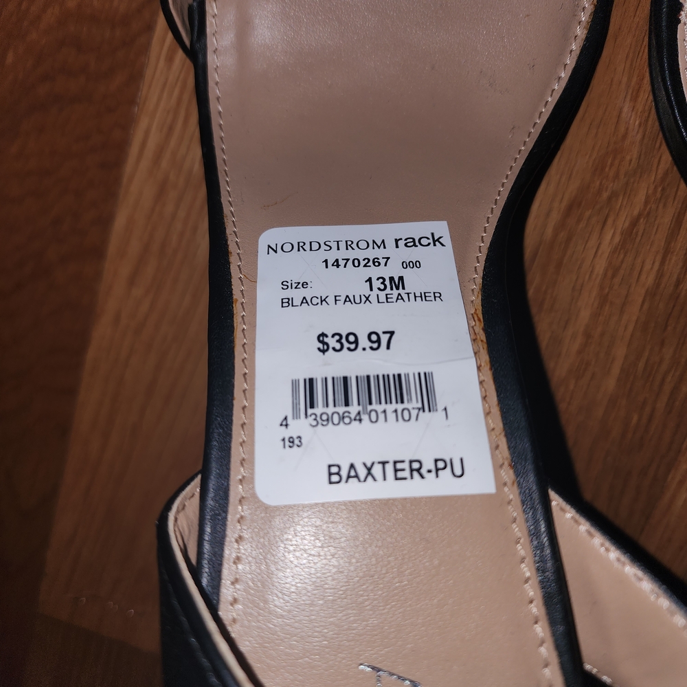 Nordstrom Black Faux Leather Women's Shoes